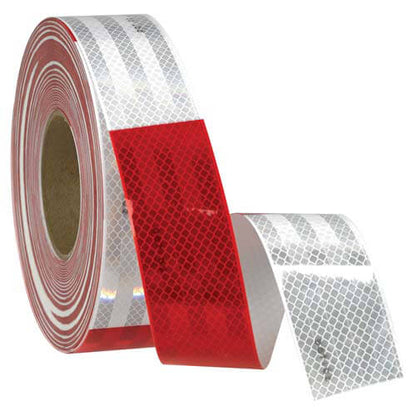 DOT-C2 HD Reflective Safety Tape 2 Inch X 150Ft Red/White High Intensity